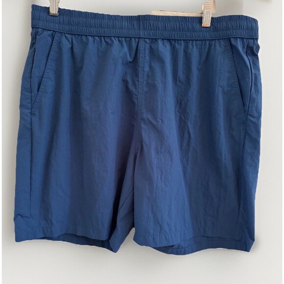 Original Use Shorts Mens L Blue Nylon Jogger Drawstring No Lining Pockets Light - Picture 2 of 11